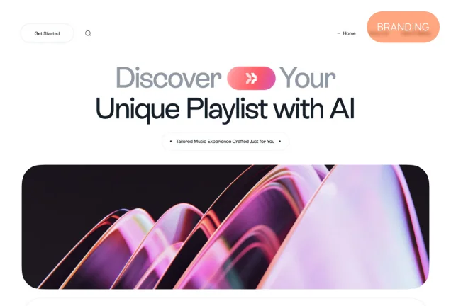AI playlist branding project — Discover Your Unique Playlist